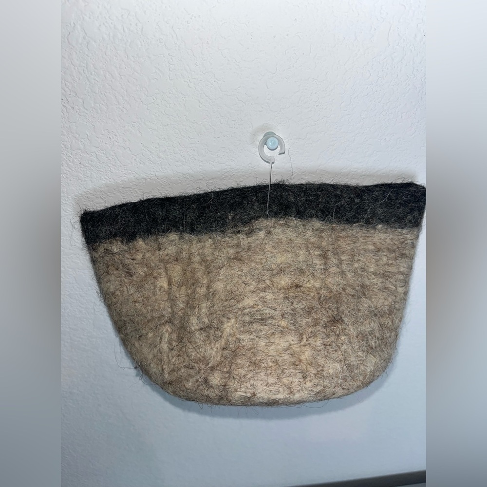 Bidk Home NWT 100% Sheep’s Wool Natural Fibers Storage Pouch 14x12cmEco-Friendly - Picture 13 of 14